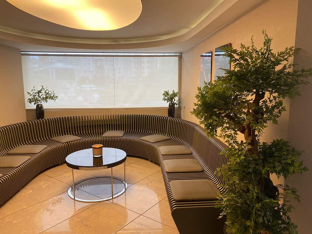Hair transplant waiting area